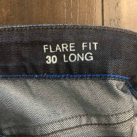 Mark + OSA dark denim flared jean - Picture 5 of 6